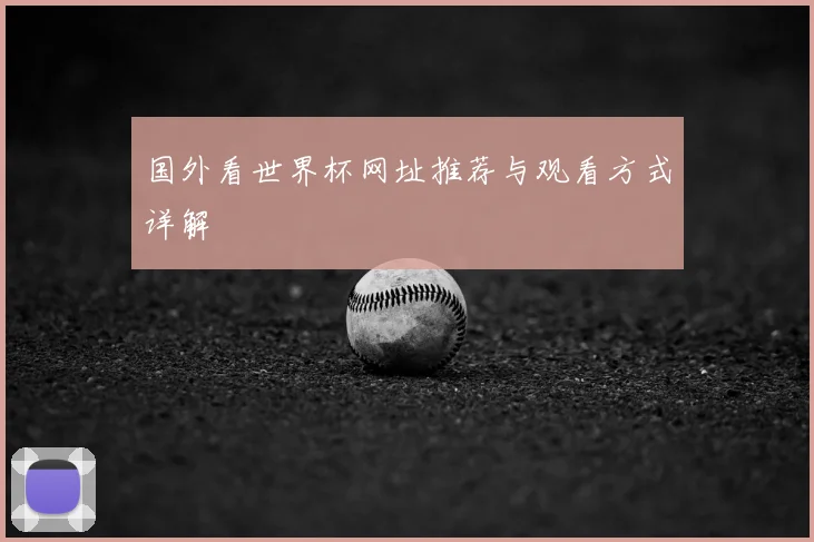 国外看世界杯网址推荐与观看方式详解
